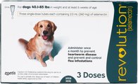 Revolution Topical Solution for Dogs, 40.1-85 lbs, (Teal Box), 3 Doses (3-mos. supply)