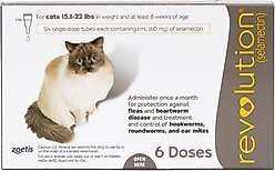 Revolution Topical Solution for Cats, 15.1-22 lbs, (Taupe Box), 6 Doses (6-mos. supply)