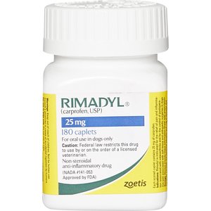 Rimadyl (Carprofen) Caplets for Dogs, 25-mg, 1 caplet