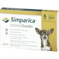 Simparica Chewable Tablet for Dogs, 2.8-5.5 lbs, (Yellow Box), 6 Chewable Tablets (6-mos. supply)