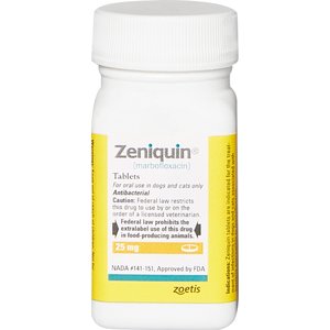 Zeniquin Tablets for Dogs & Cats, 25-mg, 1 tablet