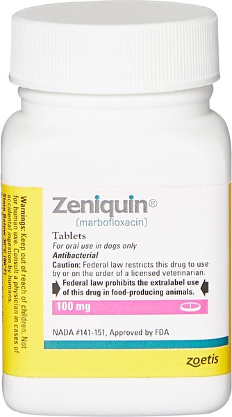 ZENIQUIN (marbofloxacin) Tablets for Dogs & Cats, 100-mg, 1 tablet