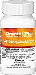 Drontal Plus Tablet for Large Dogs, over 45 lbs, 1 Tablet