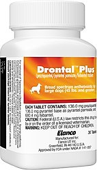 Drontal Plus Tablet for Large Dogs, over 45 lbs, 1 Tablet slide 2 of 4