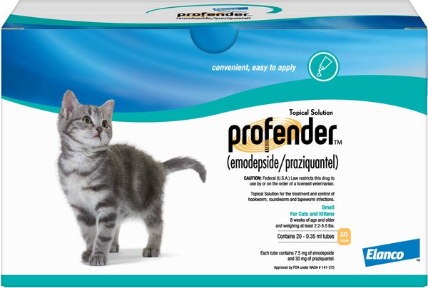 Profender Topical Solution for Cats, 2.2-5.5 lbs, (Green Box), 1 Dose slide 1 of 8