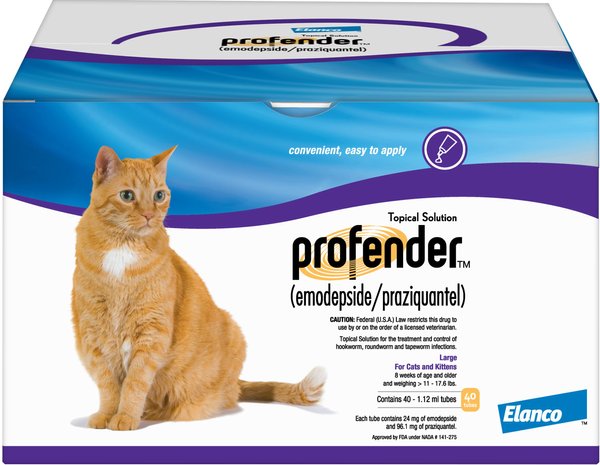Profender Topical Solution for Cats, 11-17.6 lbs, (Purple Box), 1 Dose slide 1 of 9