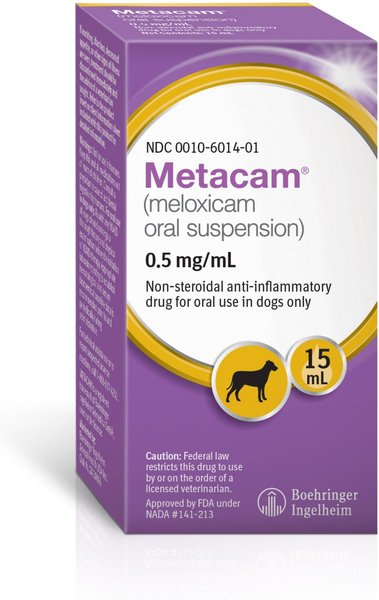 Metacam (Meloxicam) Oral Suspension for Dogs, 0.5 mg/mL, 15-mL slide 1 of 11