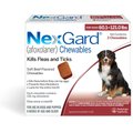 NexGard Chew for Dogs, 60.1-121 lbs, (Red Box), 3 Chews (3-mos. supply)