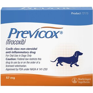 Previcox (Firocoxib) Chewable Tablets for Dogs, 57-mg, 1 tablet