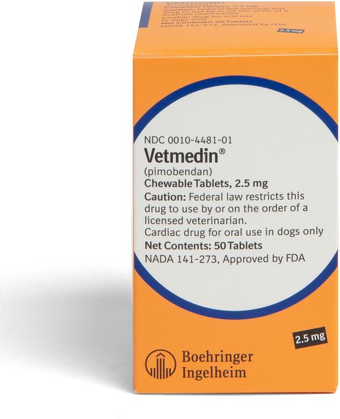 Vetmedin Chewable Tablets for Dogs, 50 chewable tablets, 2.5-mg slide 1 of 7