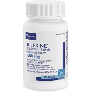 Rilexine (Cephalexin) Chewable Tablets for Dogs, 600-mg, 1 tablet