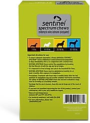 Sentinel Spectrum Chew for Dogs, 8.1-25 lbs, (Green Box), 6 Chews (6-mos. supply) slide 2 of 5