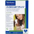 Iverhart Plus Chewable Tablet for Dogs, 26-50 lbs, (Green Box), 6 Chewable Tablets (6-mos. supply)