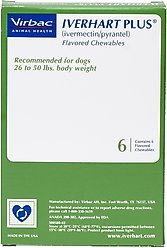 Iverhart Plus Chewable Tablet for Dogs, 26-50 lbs, (Green Box), 6 Chewable Tablets (6-mos. supply) slide 2 of 3