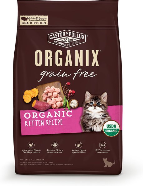 CASTOR POLLUX Organix Grain Free Organic Kitten Recipe Dry Cat