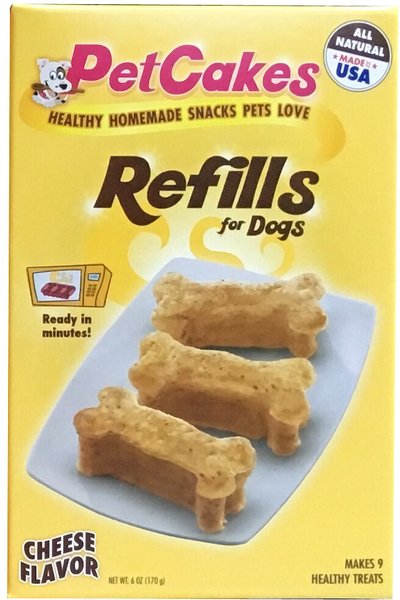 PetCakes Cheese Flavor Microwavable Mix Refills Dog Treats, 6-oz box slide 1 of 3