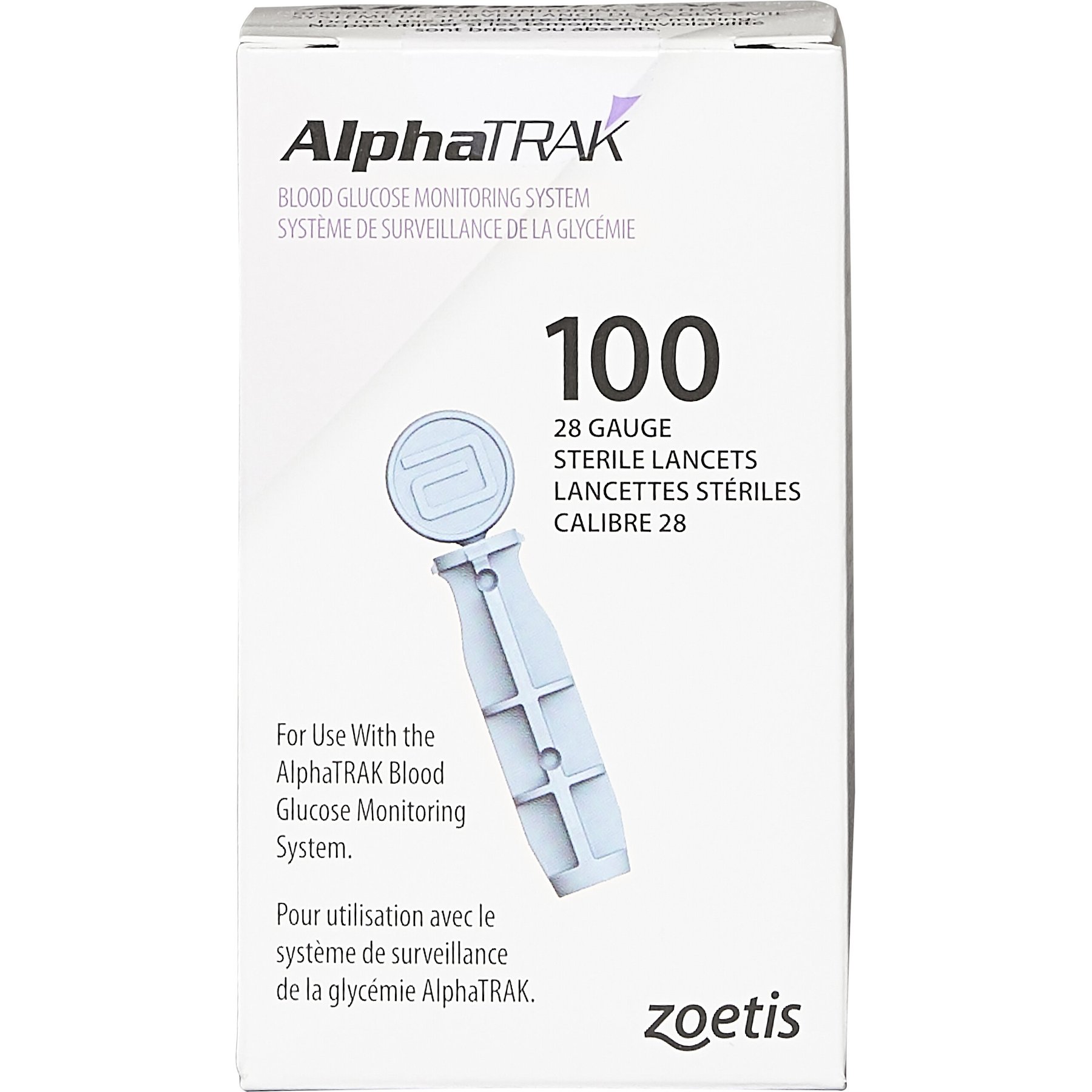 Discontinued ALPHATRAK 28 Gauge Sterile Lancets for Dogs & Cats, 100