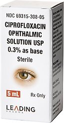 Ciprofloxacin (Generic) Ophthalmic Solution 0.3%, 5-mL