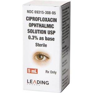 Ciprofloxacin (Generic) Ophthalmic Solution .3%, 5-mL