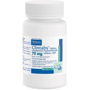 Clintabs (Clindamycin HCl) Tablets for Dogs, 75-mg, 1 tablet
