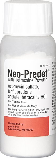 Neo-Predef with Tetracaine Topical Powder for Dogs, Cats & Horses, 15-gm slide 1 of 4