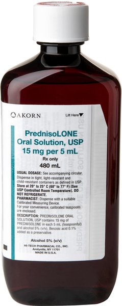 Prednisolone (Generic) Oral Solution, 15 mg/5 mL (3mg/mL), 480 mL slide 1 of 6