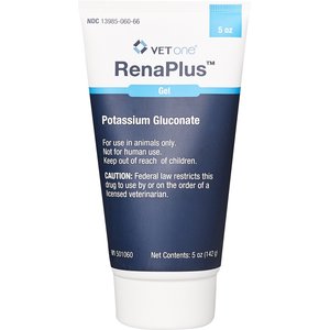 RenaPlus (Potassium Gluconate) Oral Gel for Dogs & Cats, 5-oz