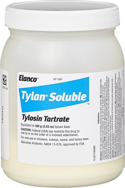 Tylan (tylosin tartrate) Soluble Powder, 100-gm slide 1 of 5