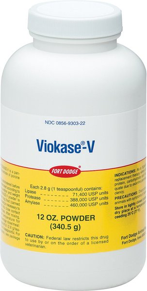 Viokase-V Powder for Dogs & Cats, 12-oz slide 1 of 3