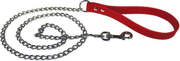 OmniPet Chain Dog Leash, Red, Mediumweight, 4-ft slide 1 of 8