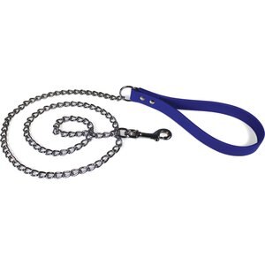 OmniPet Chain Dog Leash, Blue, Mediumweight, 6-ft