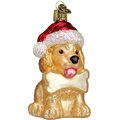 Old World Christmas Jolly Pup Glass Tree Ornament, 3.75-in