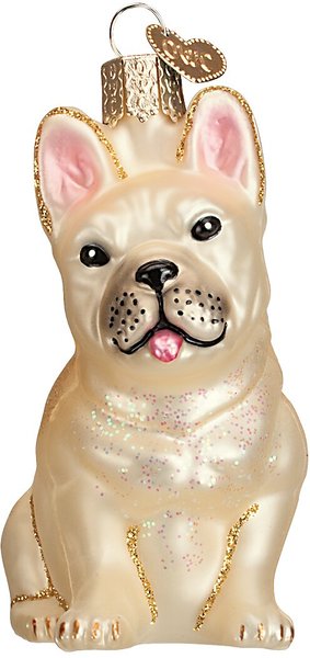 Old World Christmas French Bulldog Glass Tree Ornament, 3.5-in slide 1 of 4