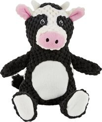 Frisco Cow Textured Plush Squeaky Dog Toy, Small/Medium