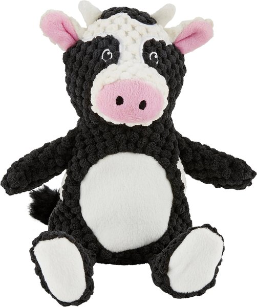 frisco plush squeaking cow dog toy