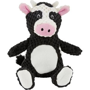 Frisco Cow Textured Plush Squeaky Dog Toy, Small/Medium