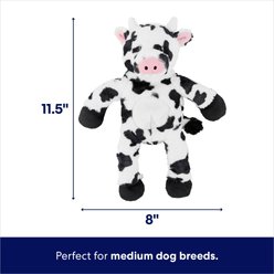 Frisco Cow Plush with Inside Rope Squeaky Dog Toy, Medium slide 2 of 6
