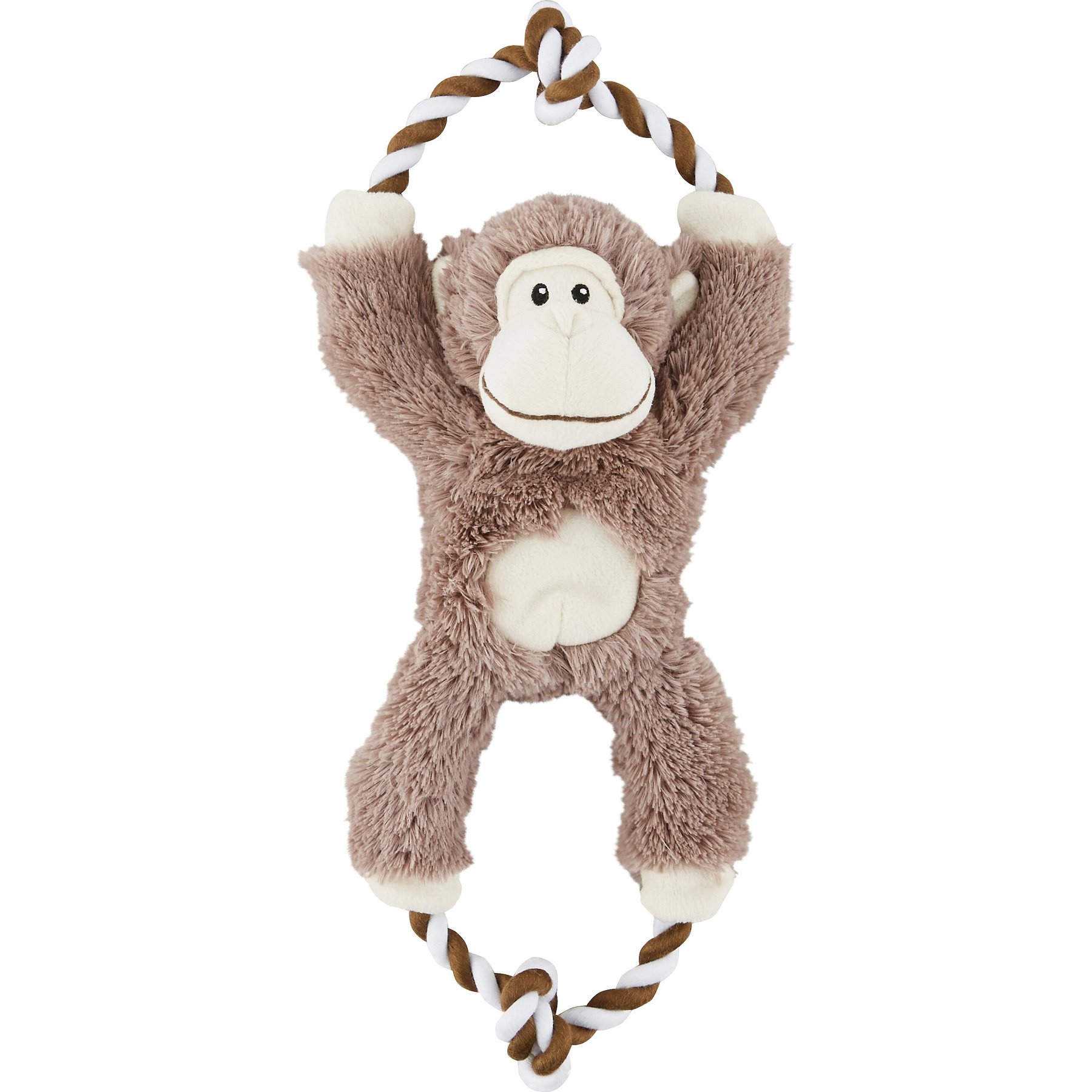 Monkey Plush Dog Toys with Rope Leg - Pet Clever