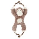 Frisco Monkey Plush with Rope Squeaky Dog Toy, Medium/Large