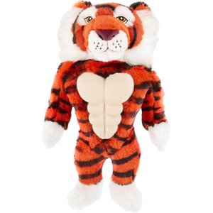Frisco Tiger Muscle Plush Squeaky Dog Toy, Medium/Large