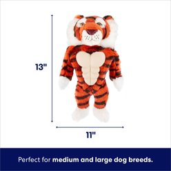 Frisco Tiger Muscle Plush Squeaky Dog Toy, Medium/Large slide 2 of 6