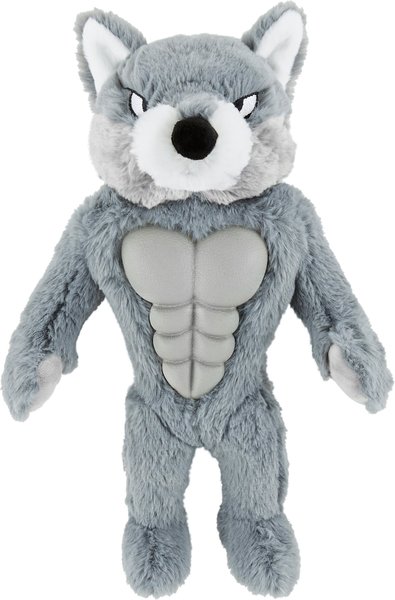Frisco Wolf Muscle Plush Squeaky Dog Toy, Medium/Large slide 1 of 6