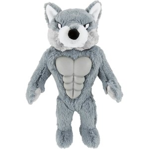 Frisco Wolf Muscle Plush Squeaky Dog Toy, Medium/Large