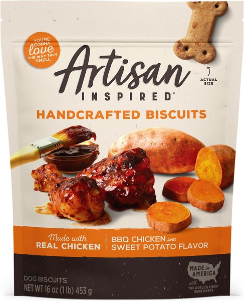 Artisan Inspired BBQ Chicken & Sweet Potato Flavor Biscuits Dog Treats, 16-oz bag slide 1 of 9