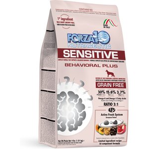 Forza10 Nutraceutic Sensitive Behavioral Plus Grain-Free Dry Dog Food, 4-lb bag