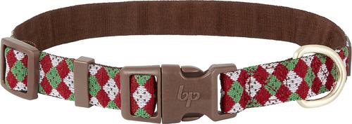 Show full view: Blueberry Pet Christmas Party Fair Isle Polyester Dog Collar, Medium: 14.5 to 20-in neck, 3/4-in wide slide 4 of 7