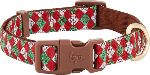Show full view: Blueberry Pet Christmas Party Fair Isle Polyester Dog Collar, Medium: 14.5 to 20-in neck, 3/4-in wide slide 6 of 7