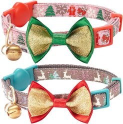 Blueberry Pet The Power of Lavish Holiday Blessed Christmas Trees Breakaway Cat Collar, 2 count