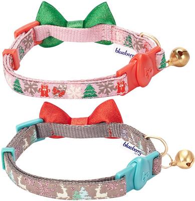 Show full view: Blueberry Pet The Power of Lavish Holiday Blessed Christmas Trees Breakaway Cat Collar, 2 count slide 2 of 5