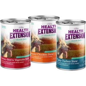 Health Extension Grain-Free Stew Variety Pack Canned Dog Food, 13.2-oz, case of 12